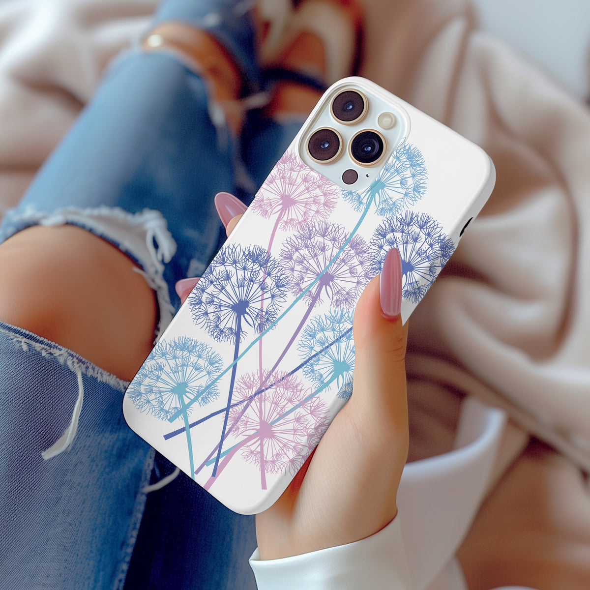 Dandelion Seeds Garden iPhone Case | iPhone 15 14 13 12 11 Phone Case
