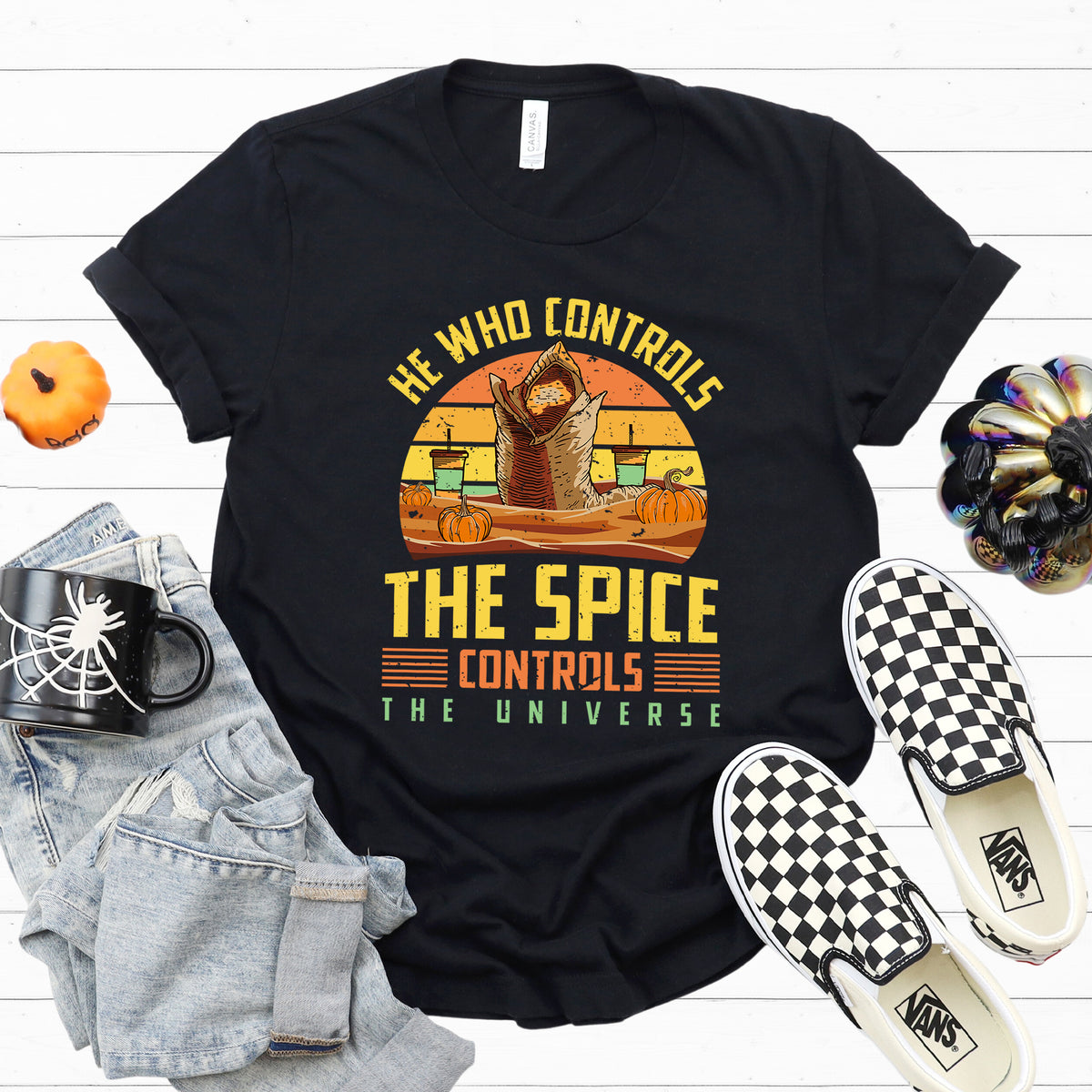 Dune Pumpkin Spice Funny Fall Shirt Black Tshirt