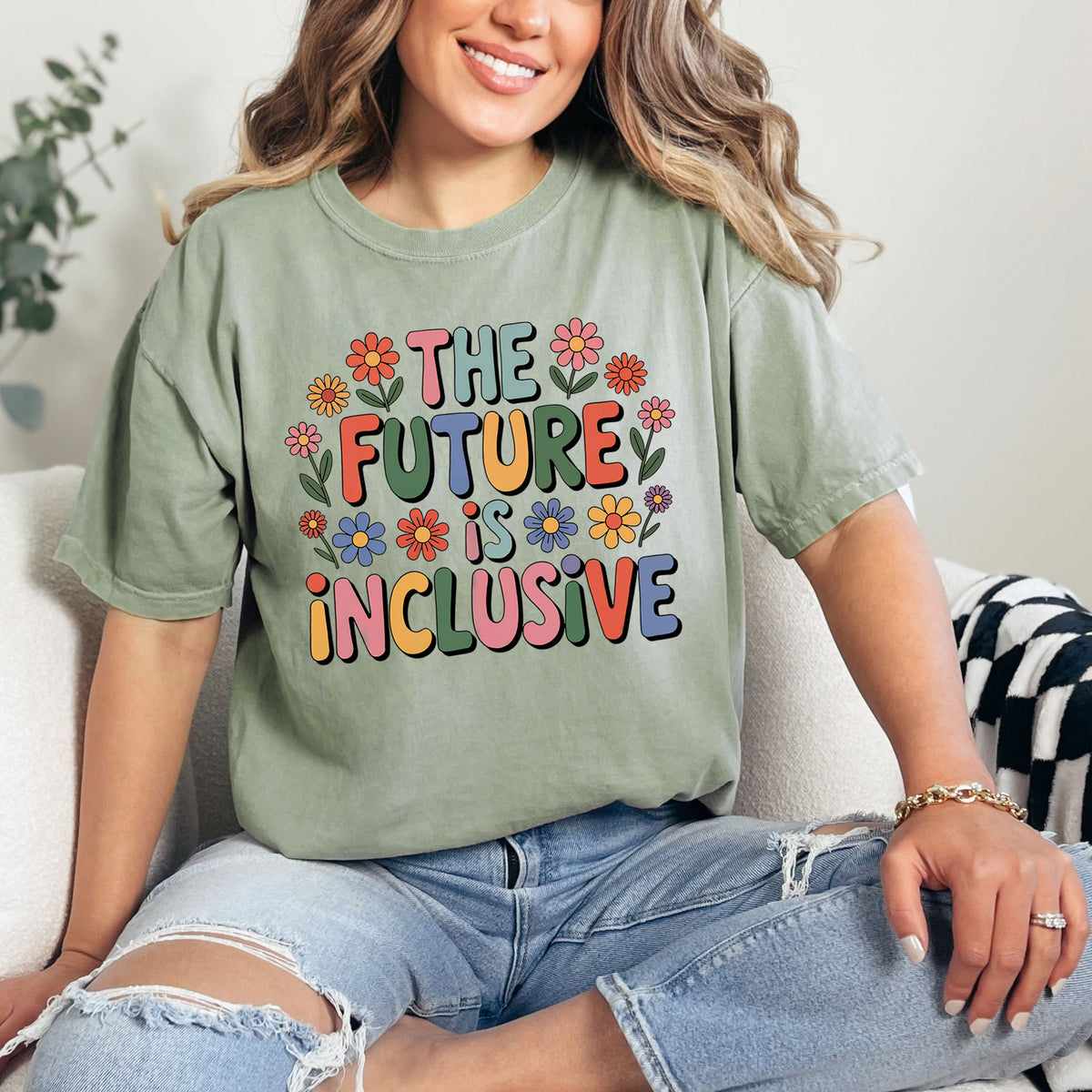 Future Is Inclusive Disability Rights Shirt | Disability Inclusion Shirt  | Unisex Garment-Dyed T-shirt