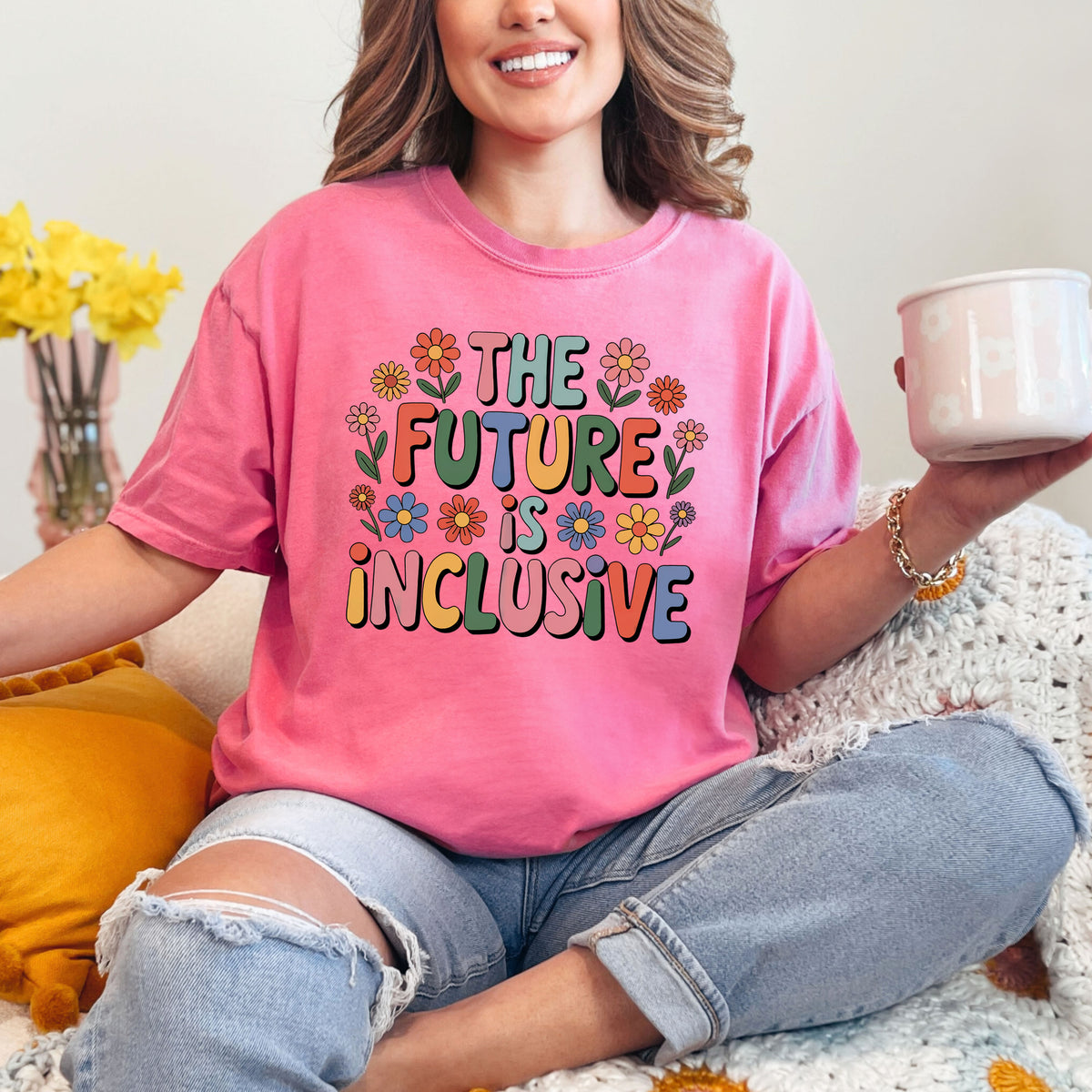 Future Is Inclusive Disability Rights Shirt | Disability Inclusion Shirt  | Unisex Garment-Dyed T-shirt