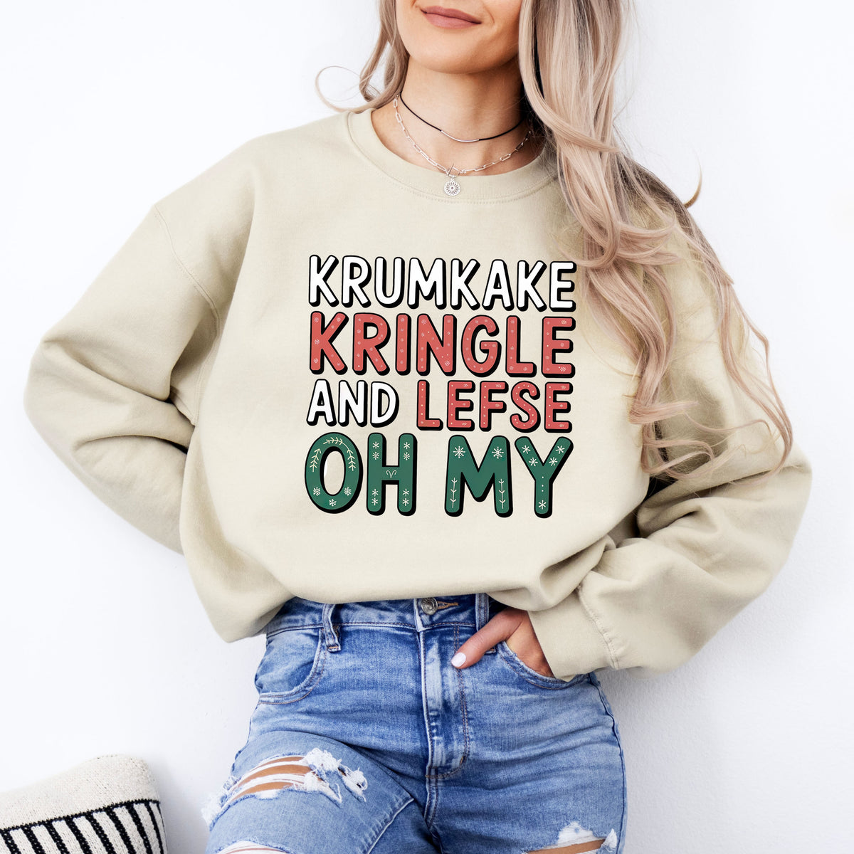 Krumkake Kringle Lefse Minnesota Shirt | Nordic Christmas Baking Shirt | Unisex Crewneck Sweatshirt