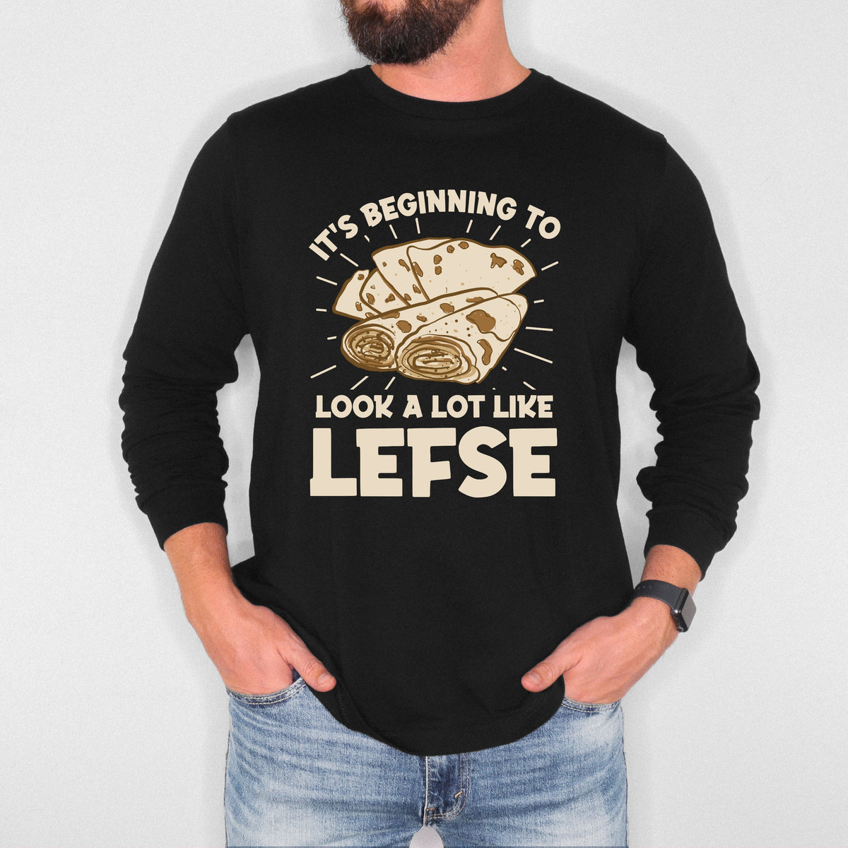 Norwegian Lefse Funny Holiday Baking Shirt | Nordic Baker Gift| | Unisex Jersey Long Sleeve Tee