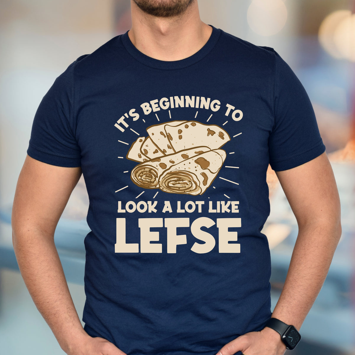 Funny Norwegian Lefse Christmas Baking Party Shirt – Nordic Baker Gift – Bella Canvas 3001 Unisex Soft Tee