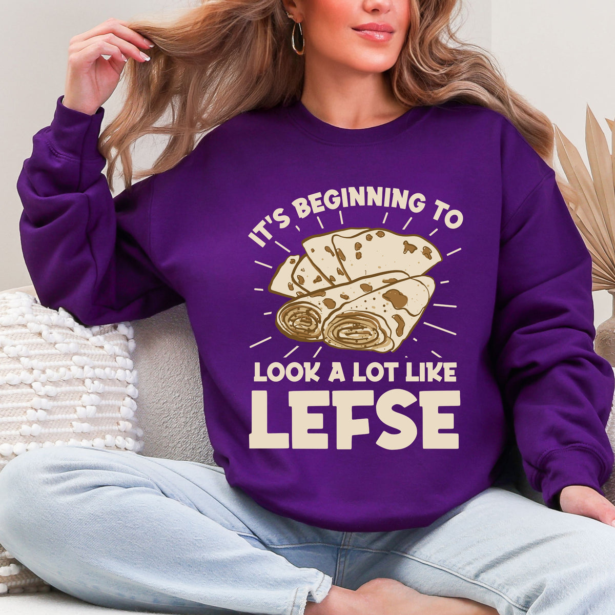 Norwegian Lefse Funny Holiday Baking Shirt | Minnesota Baker Gift | Unisex Crewneck Sweatshirt