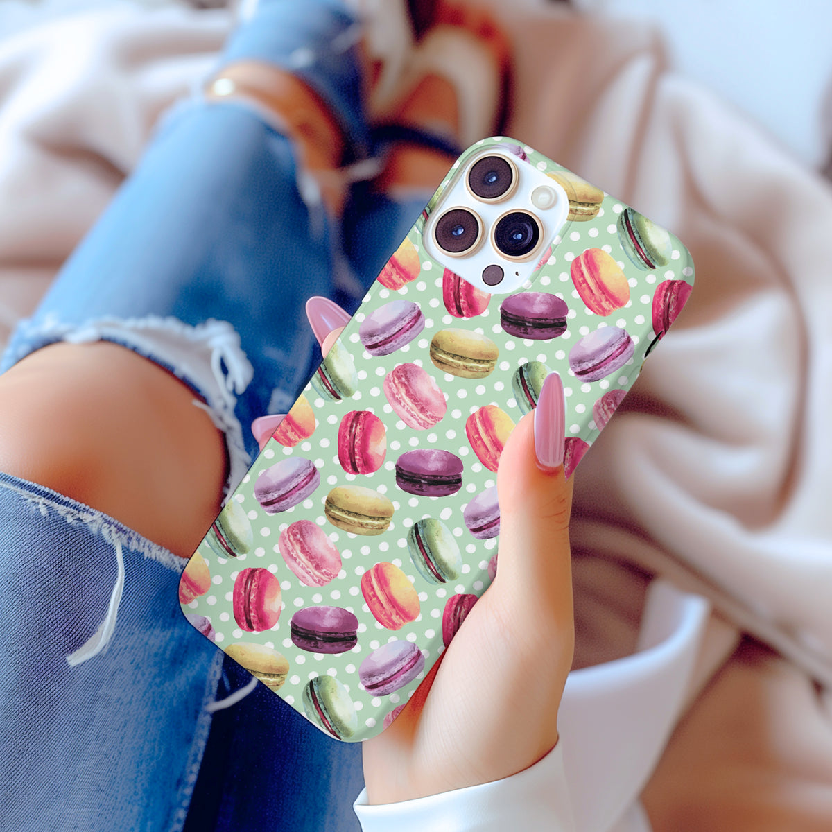 French Macaron Cookie iPhone 15 Pro Max Case 