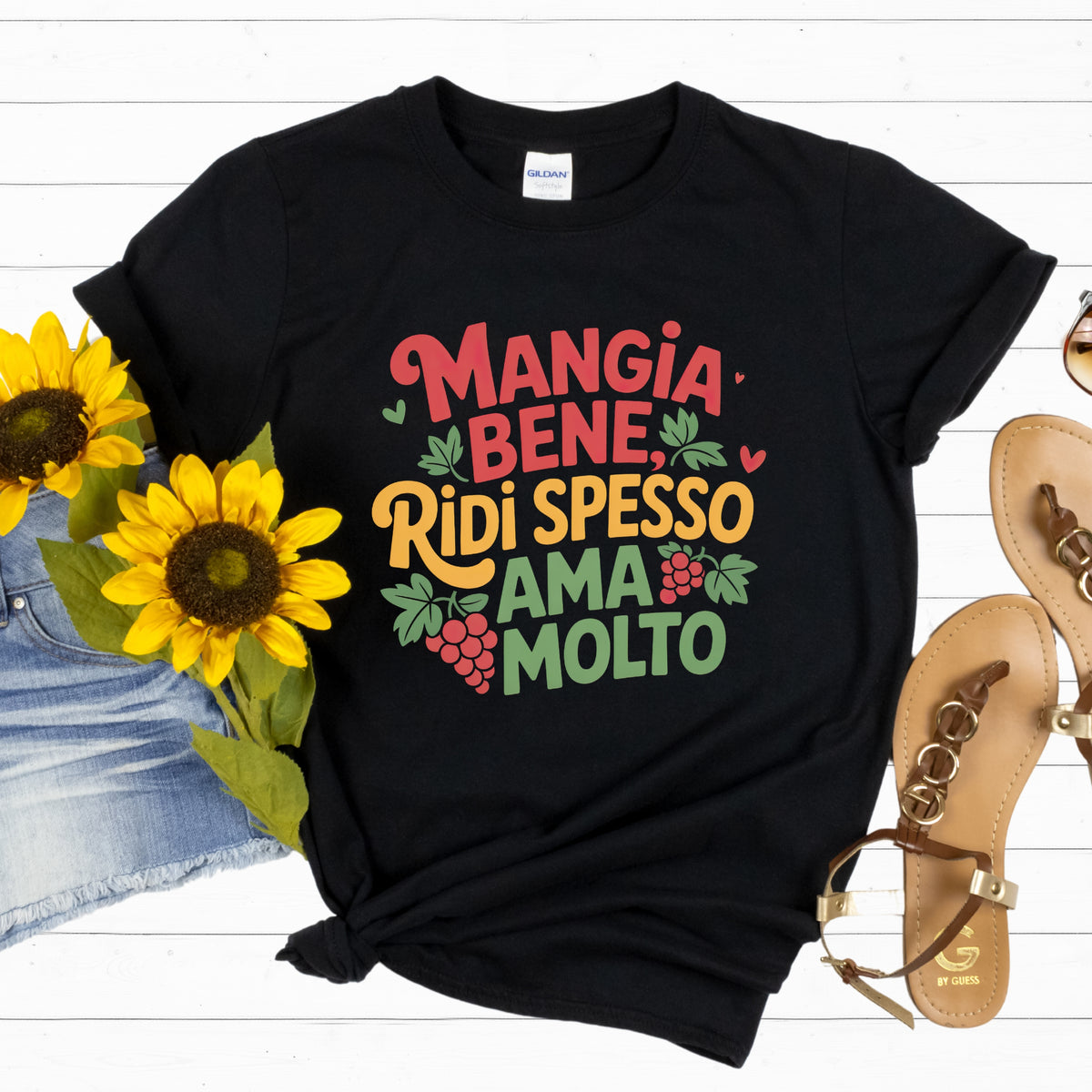 Mangia Bene Italian Saying Shirt, Italian Food Lover Gift, Italy Travel Lover Soft Style T-shirt