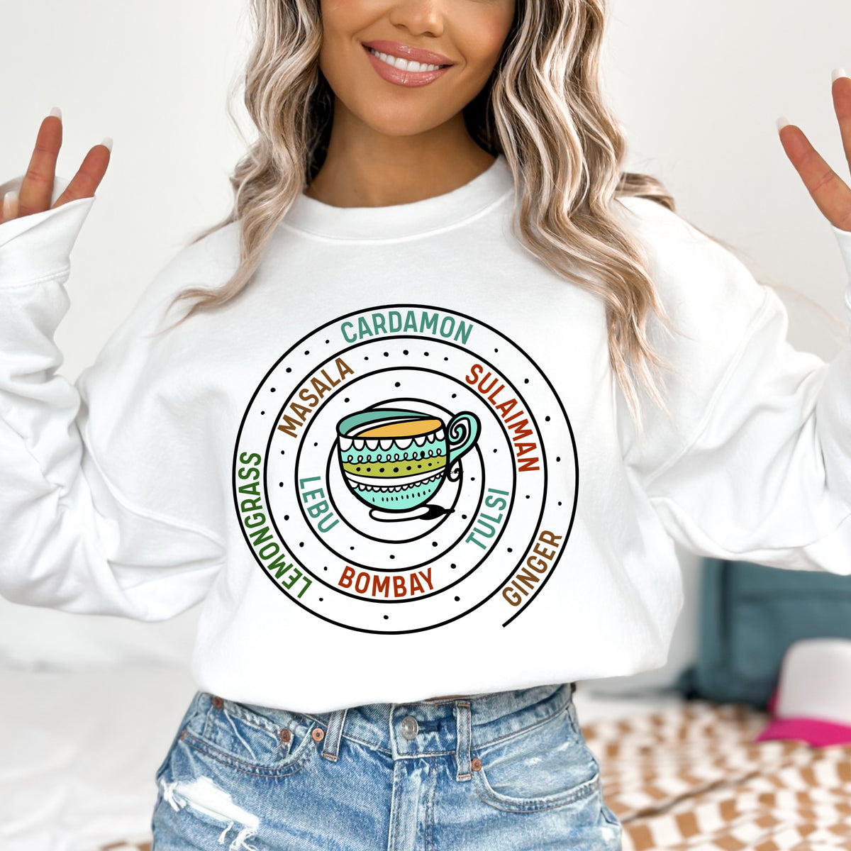 Chai Tea Types | Masala Chai Tea Shirt  | White Sweatshirt