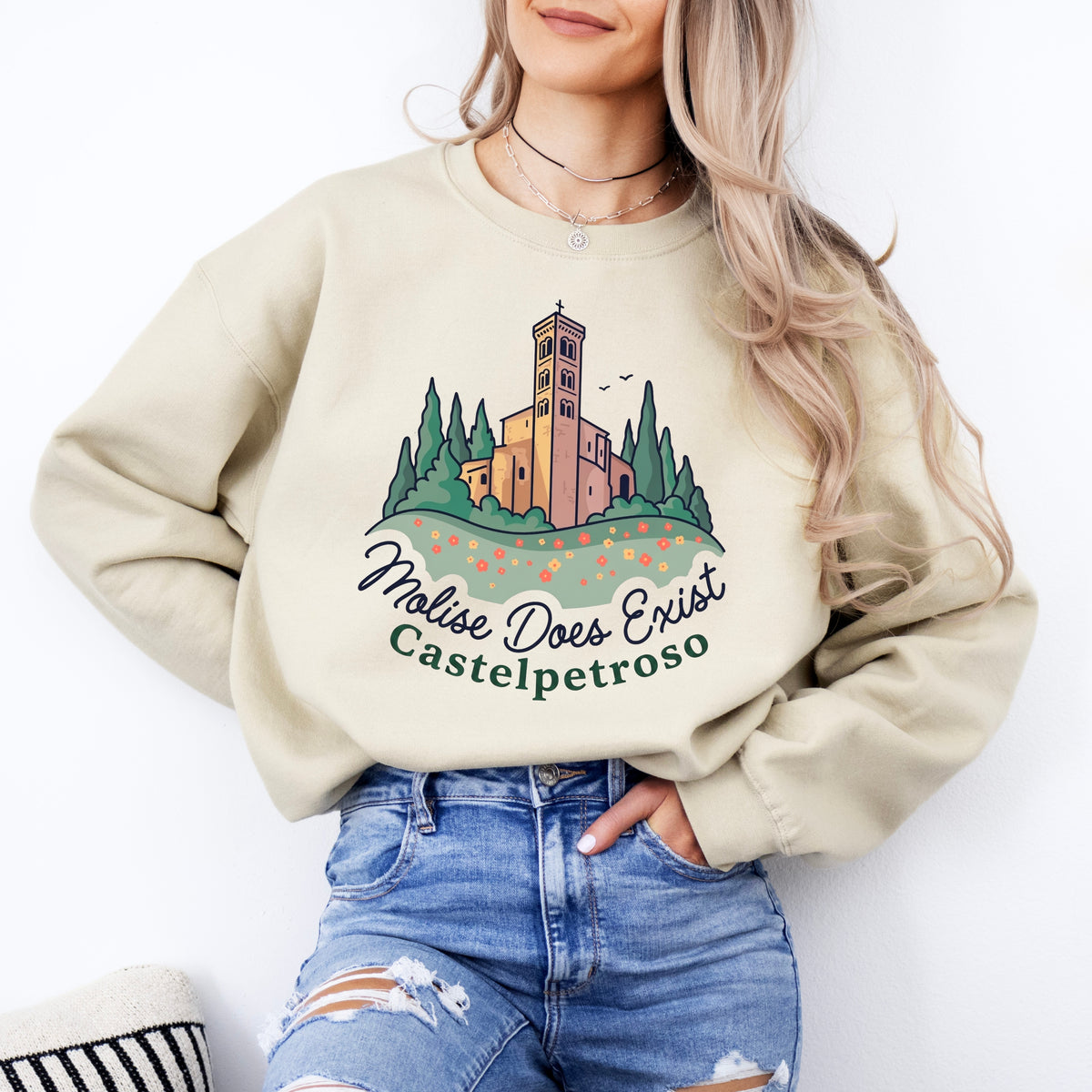 Molise Does Exist | Castelpetroso Italy Shirt | Italy Travel Lover Gift | Unisex Crewneck Sweatshirt