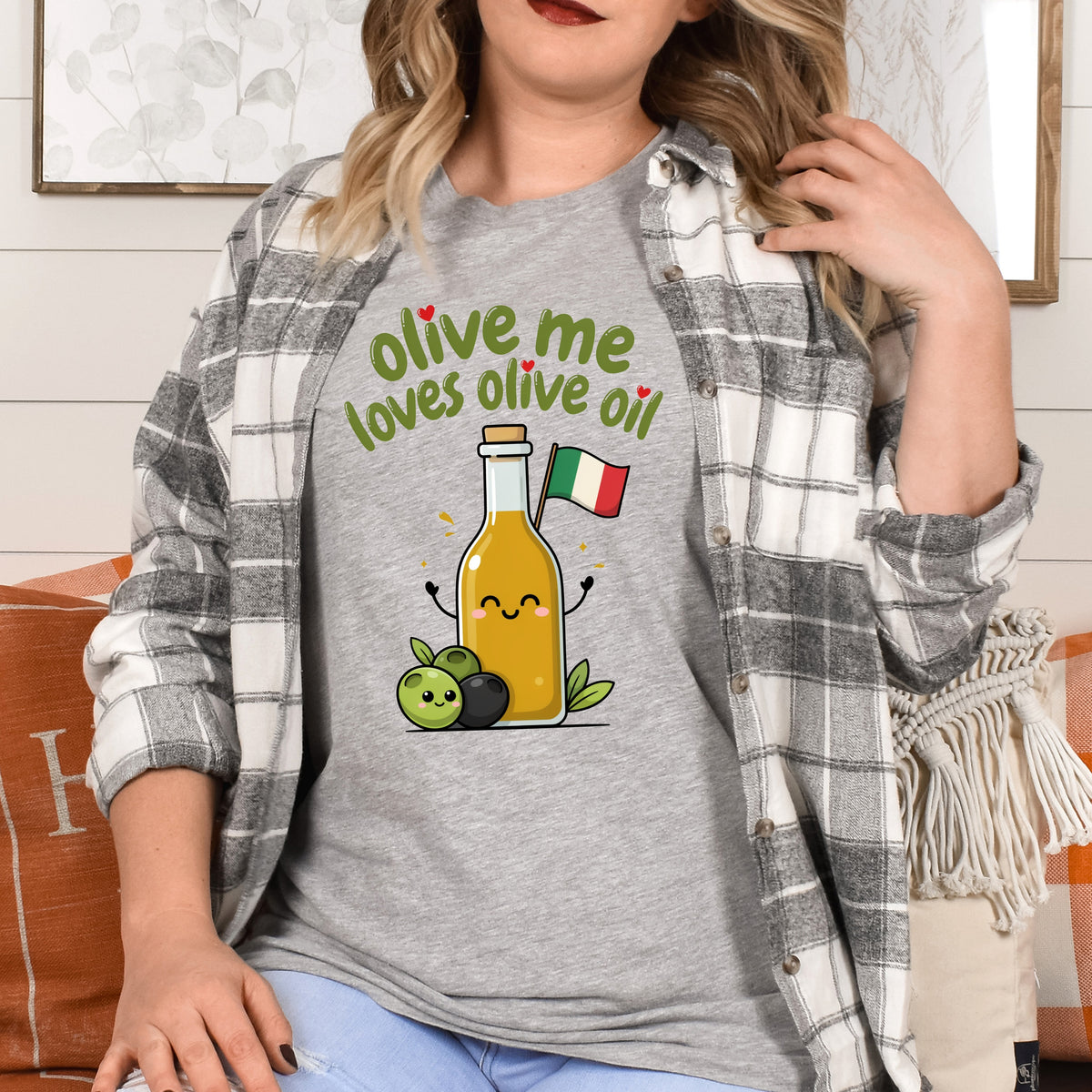 Olive Me Loves Olive Oil Italy Lover Shirt | Funny Italian Gift | Super Soft Unisex Jersey T-shirt