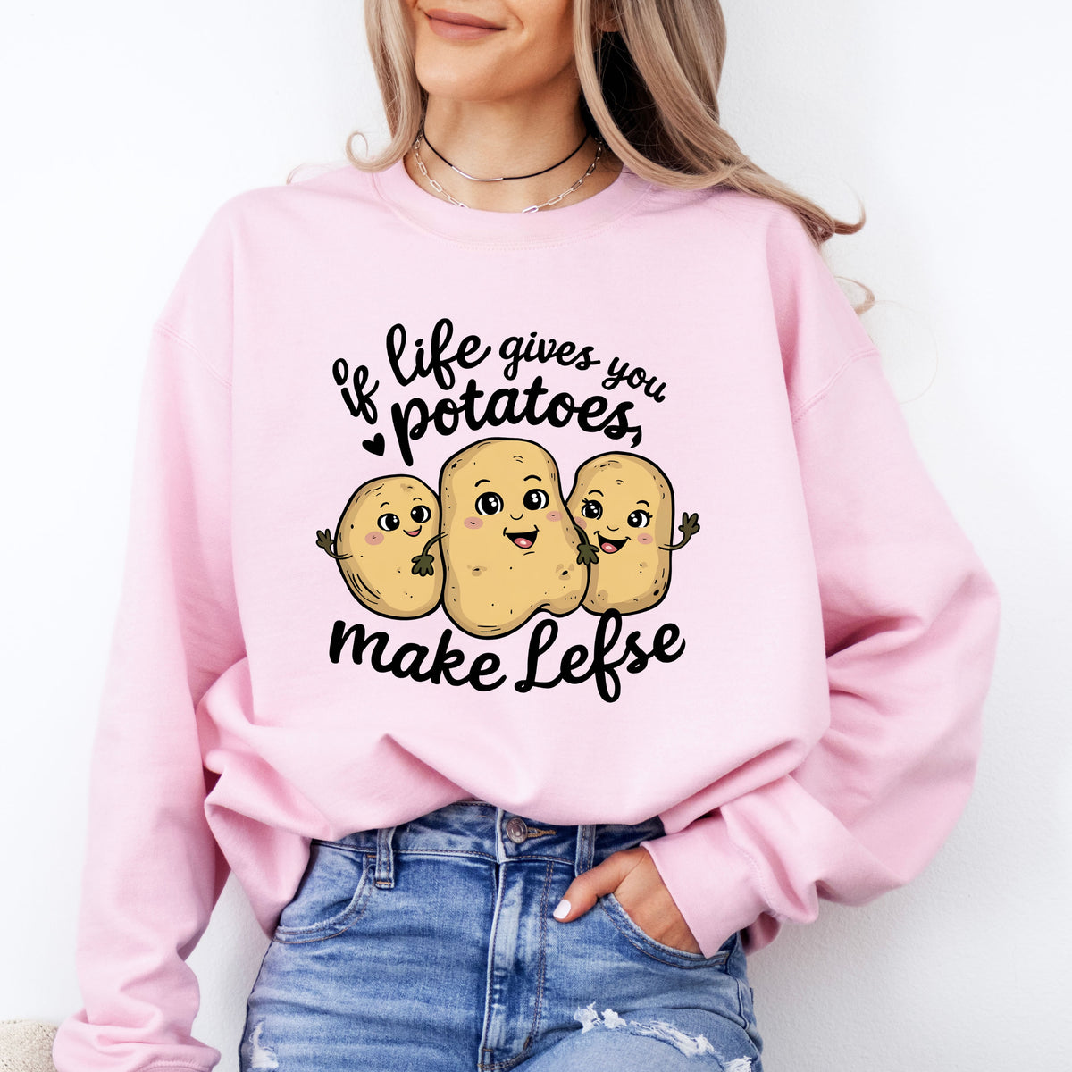 Cute Kawaii Minnesota Baking Sweatshirt | Light Pink Sweatshirt