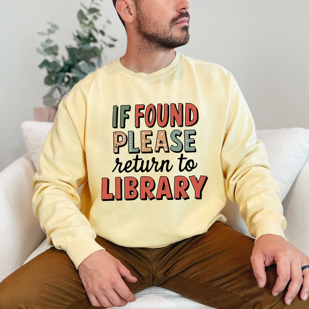 Bookworm Return to Library Shirt| Funny Librarian Sweatshirt | Book Lover Gift | Unisex Garment-Dyed Sweatshirt