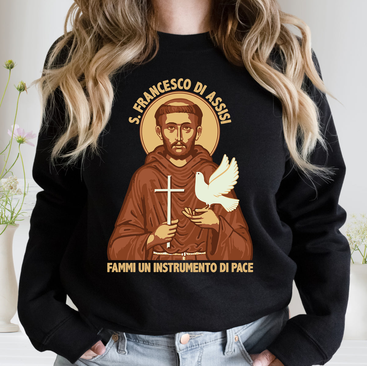 Saint Francis Catholic Peace Prayer Shirt