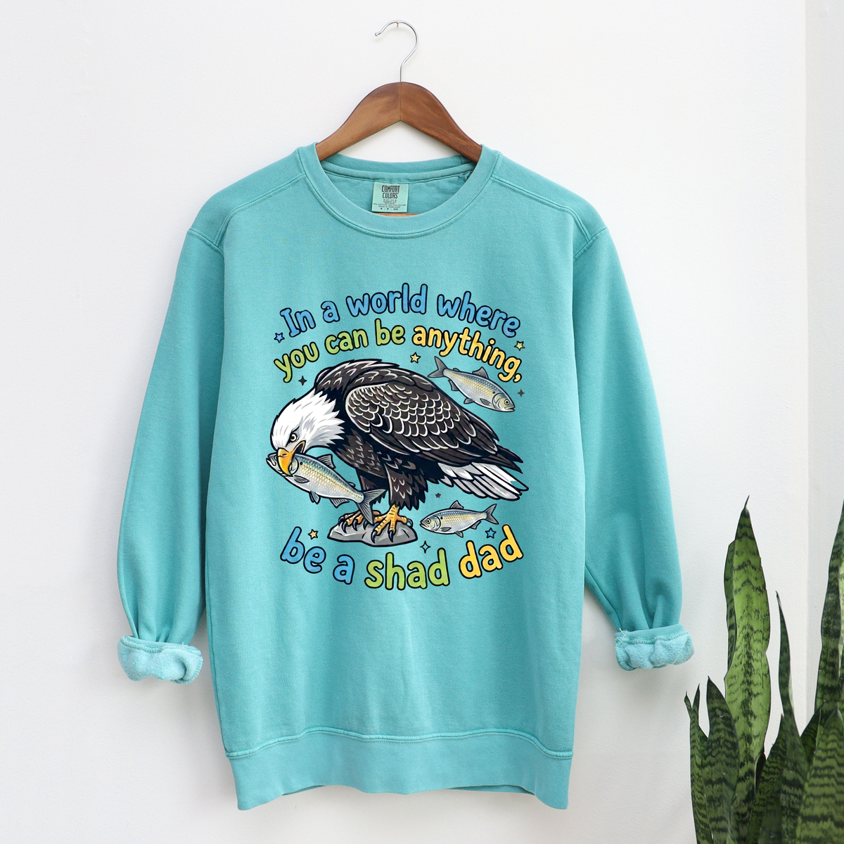 Big Bear Bald E agle Shadow “Shad Dad” Shirt| Eagle Lover Gift | Comfort Colors Garment-dyed Sweatshirt