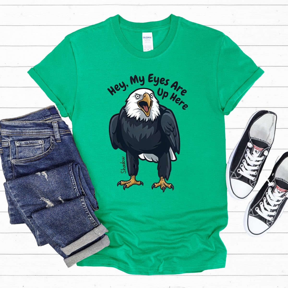 Shadow the Big Bear Eagle Shirt | Skinny Jeans T-Shirt | Eagle Lover Gift | Unisex Soft Style T-Shirt