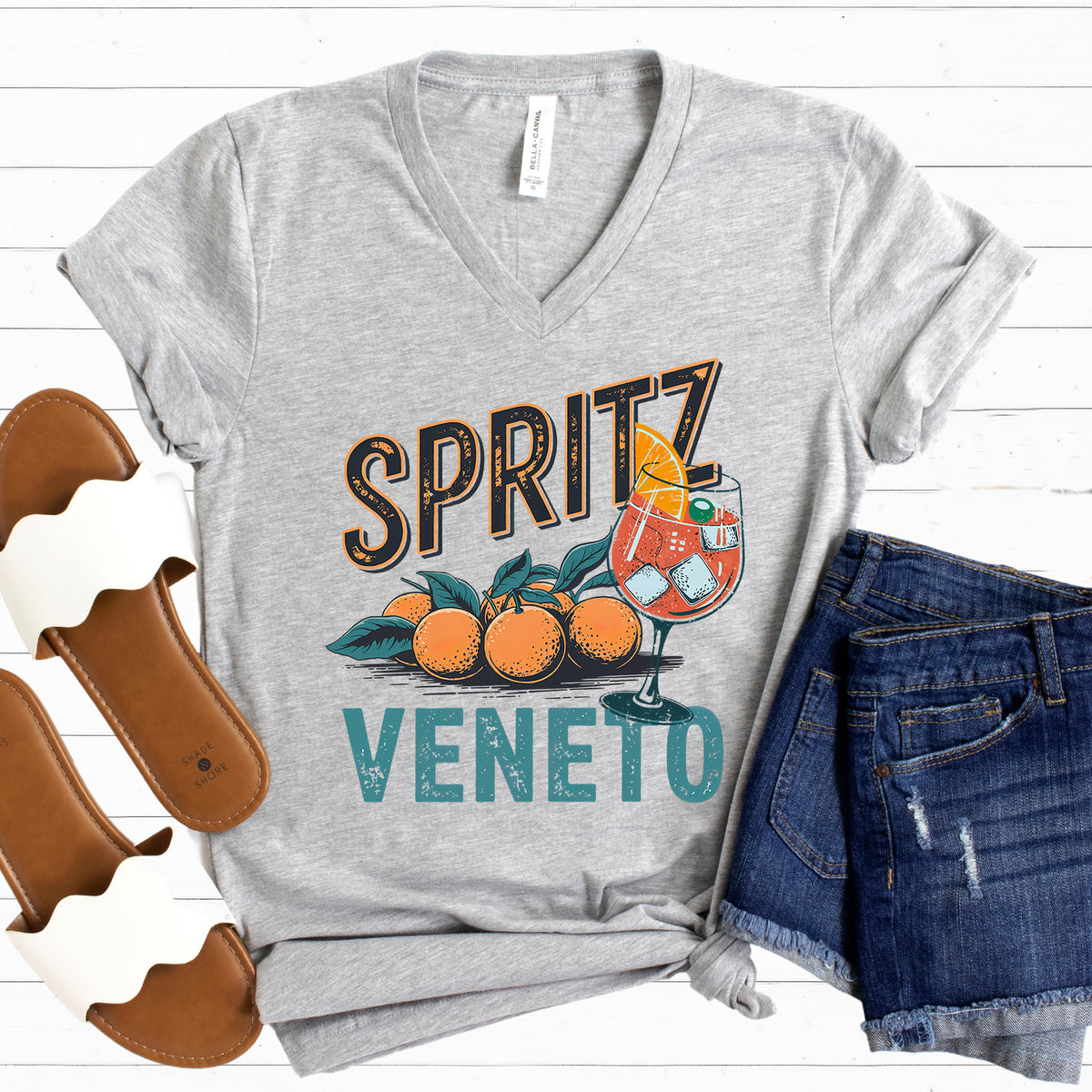 Italian spritz Veneto Italy Shirt | Athletic Heather V-neck T-shirt
