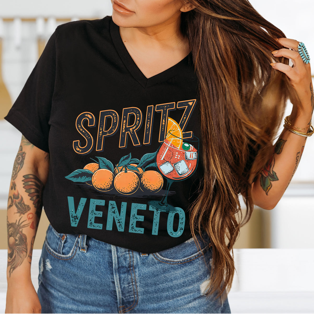Italian spritz Veneto Italy Shirt | Italy Travel Lover V-neck T-shirt | Gift For Italian Vacation Shirt