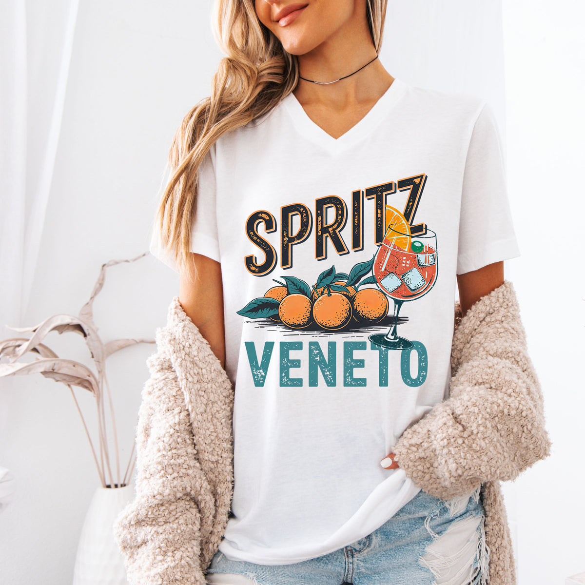 Italian spritz Veneto Italy Shirt | Italy Travel Lover V-neck T-shirt | Gift For Italian Vacation Shirt