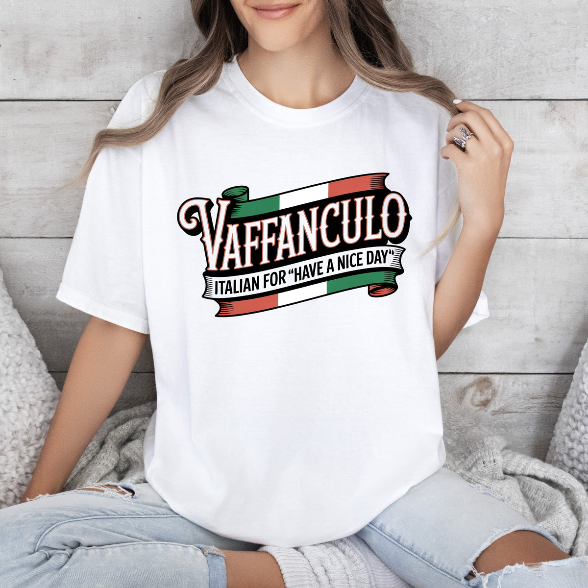 Funny Italian Vaffanculo Shirt | Italy Flag Shirt | Have A Nice Day Italy Travel T-shirt | Garment-Dyed Tshirt