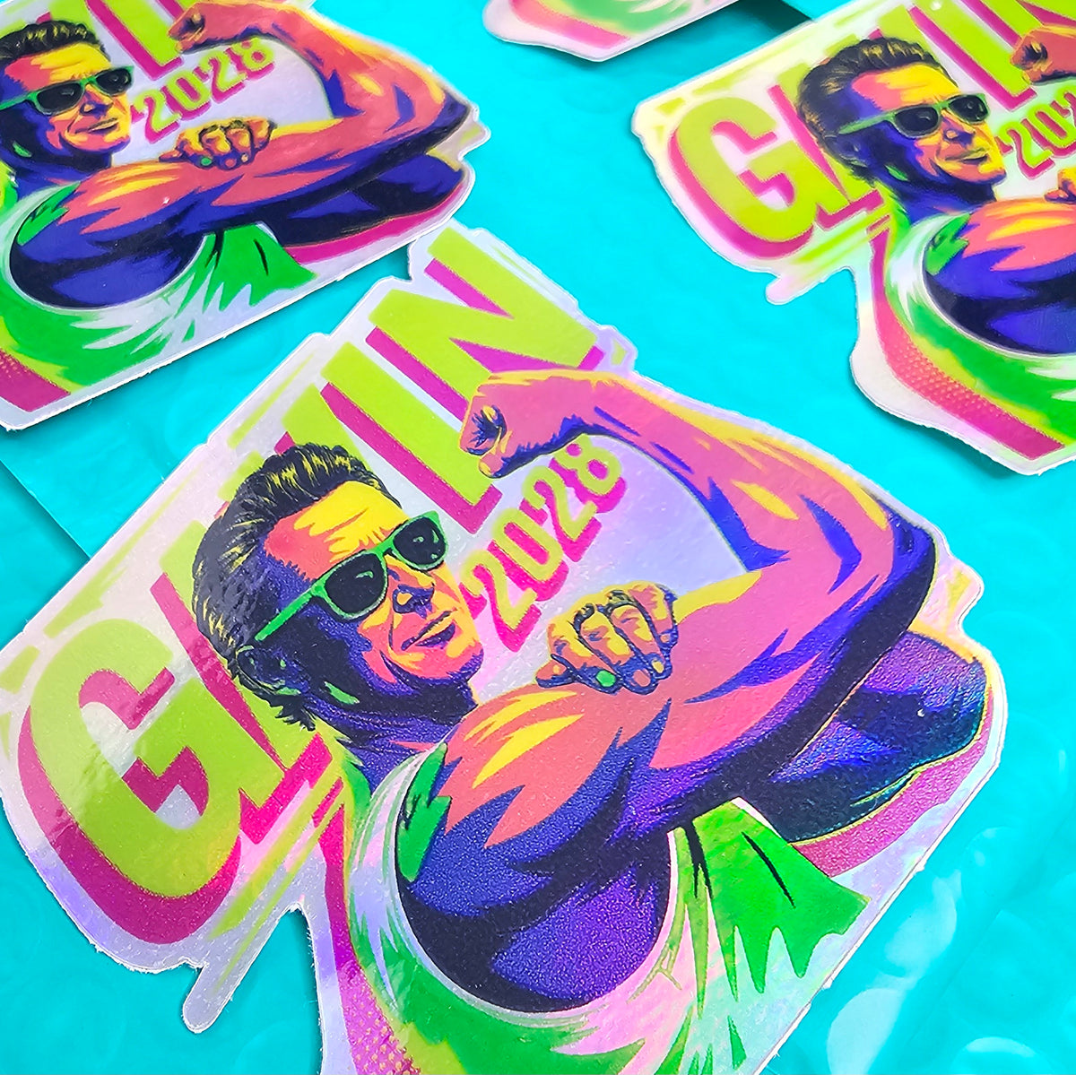 Gavin 2028 Holographic Stickers | Holographic Sticker Set