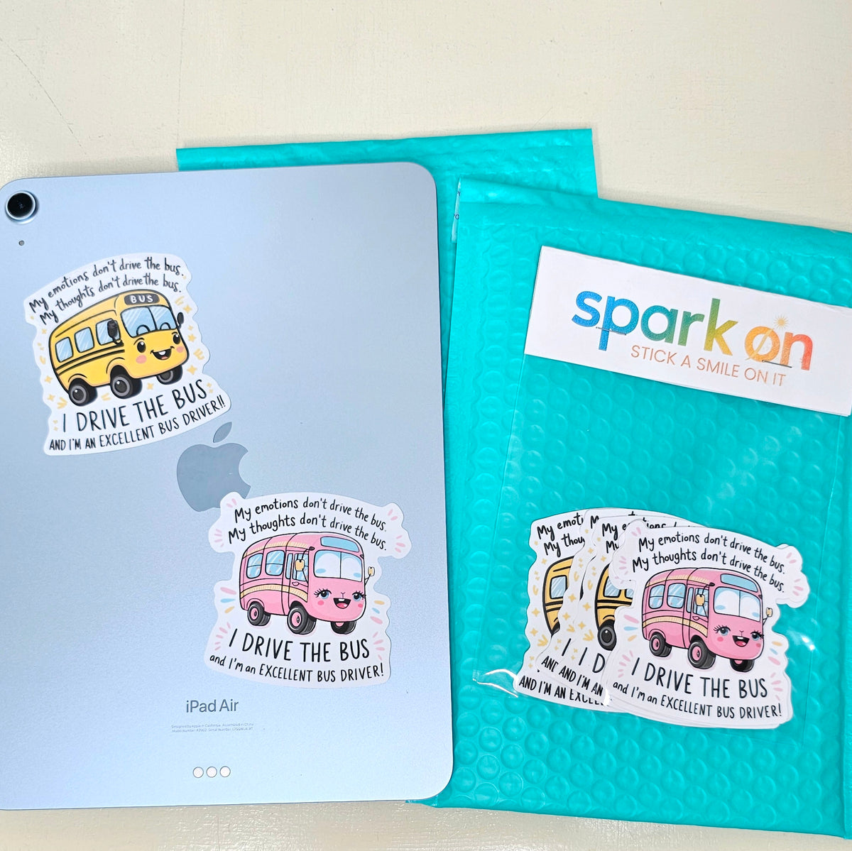 Negative Thoughts Motivational Stickers | Self Care Counselor Gift | Mindfulness Sticker Set