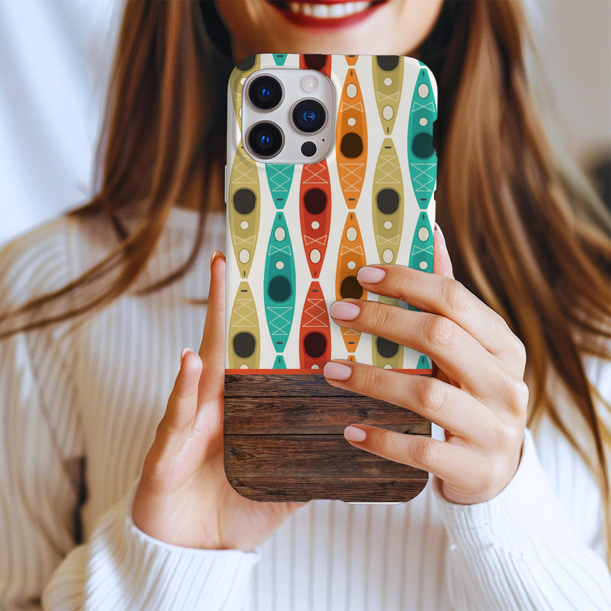 Kayak Wood Grain iPhone Case | iPhone 15 14 13 12 11 Phone Case 