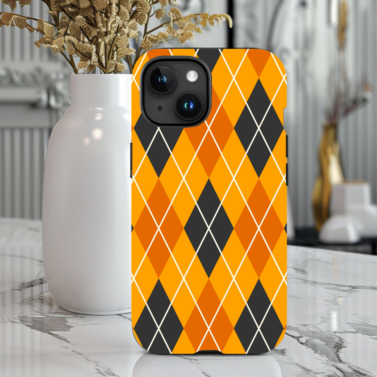 Argyle Halloween iPhone Case | iPhone 15 14 13 12 11 Phone Case