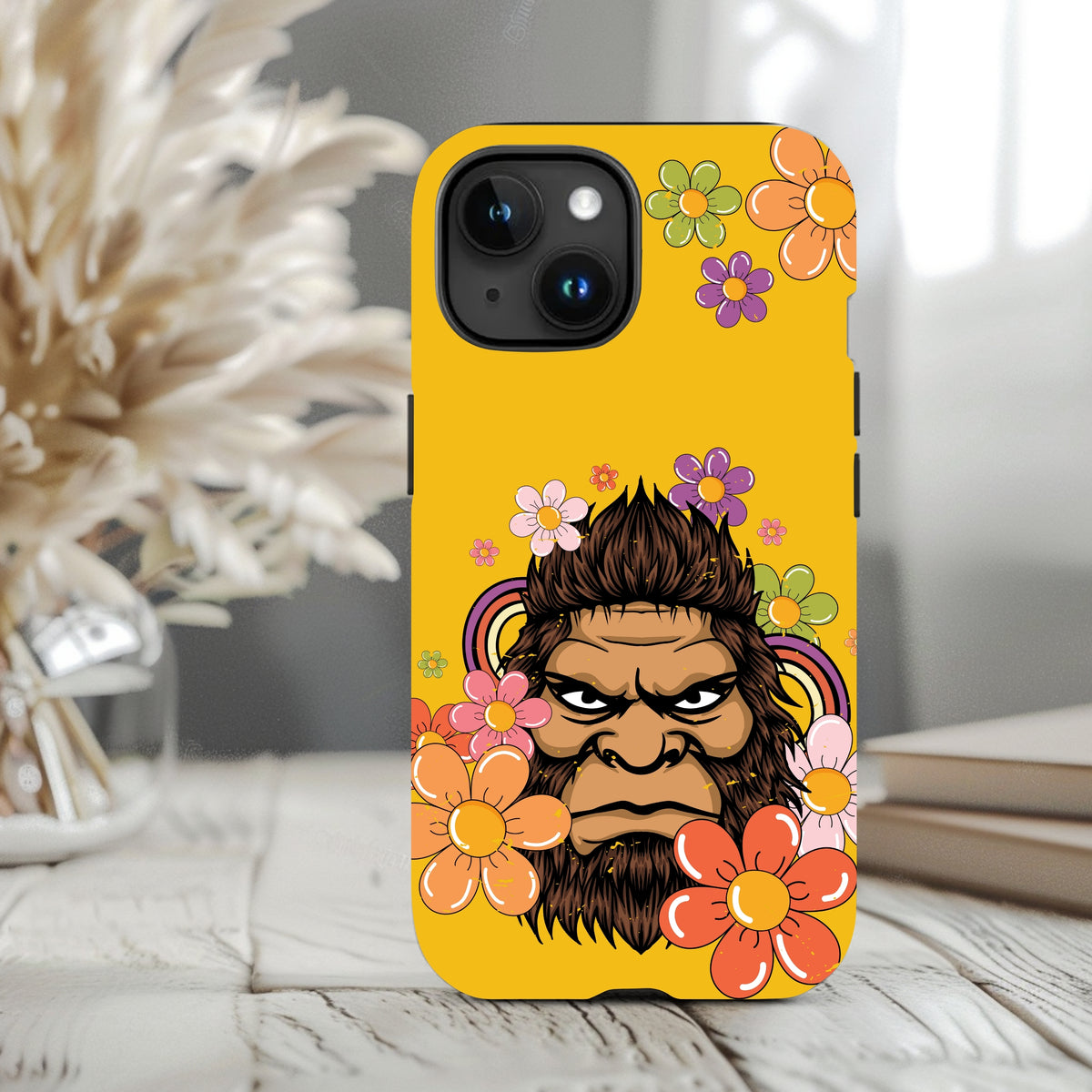 Retro 70s Floral Bigfoot iPhone Case 15 14 13 12 11 |