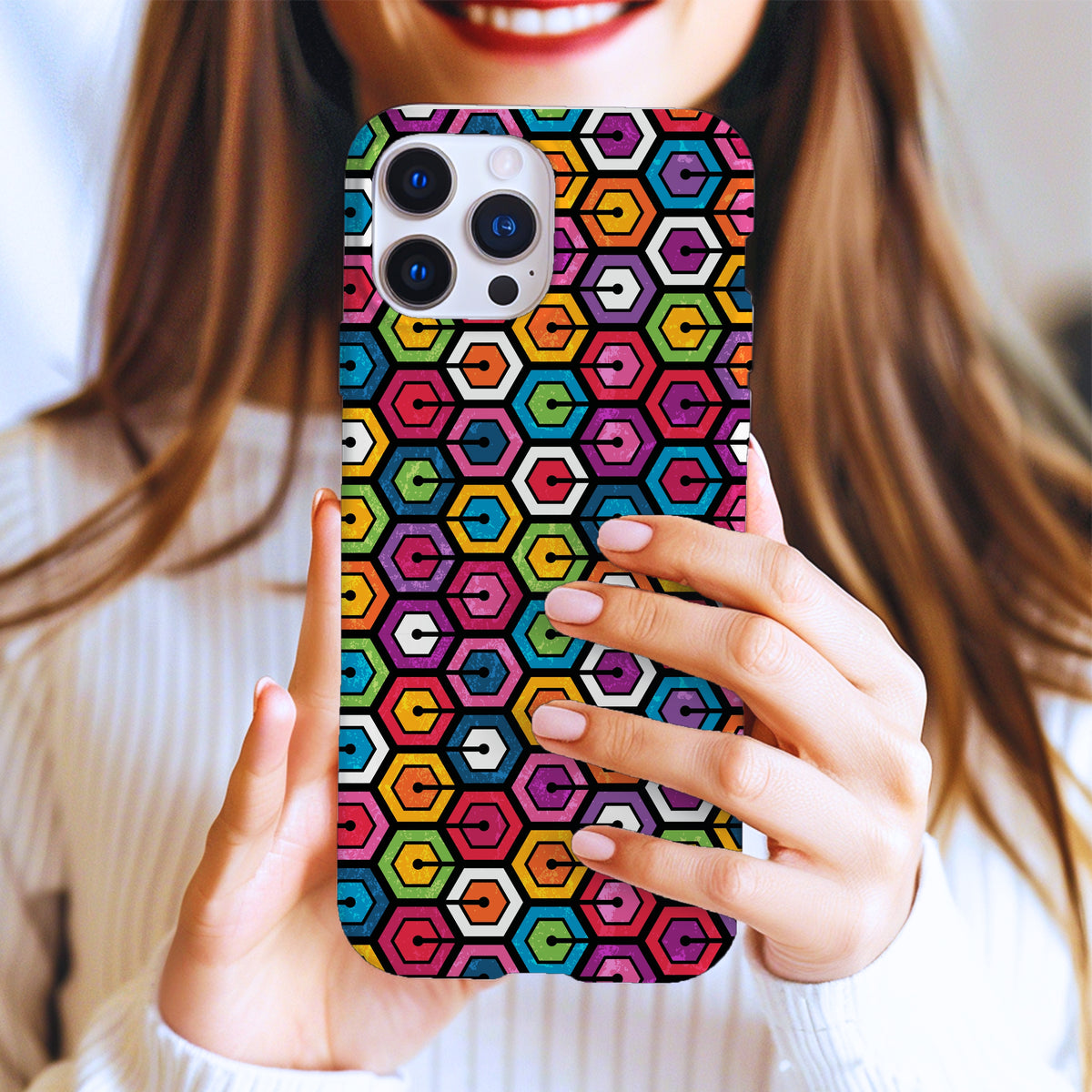 High Tech Geometric iPhone 15 14 13 12 11 Case (all models)
