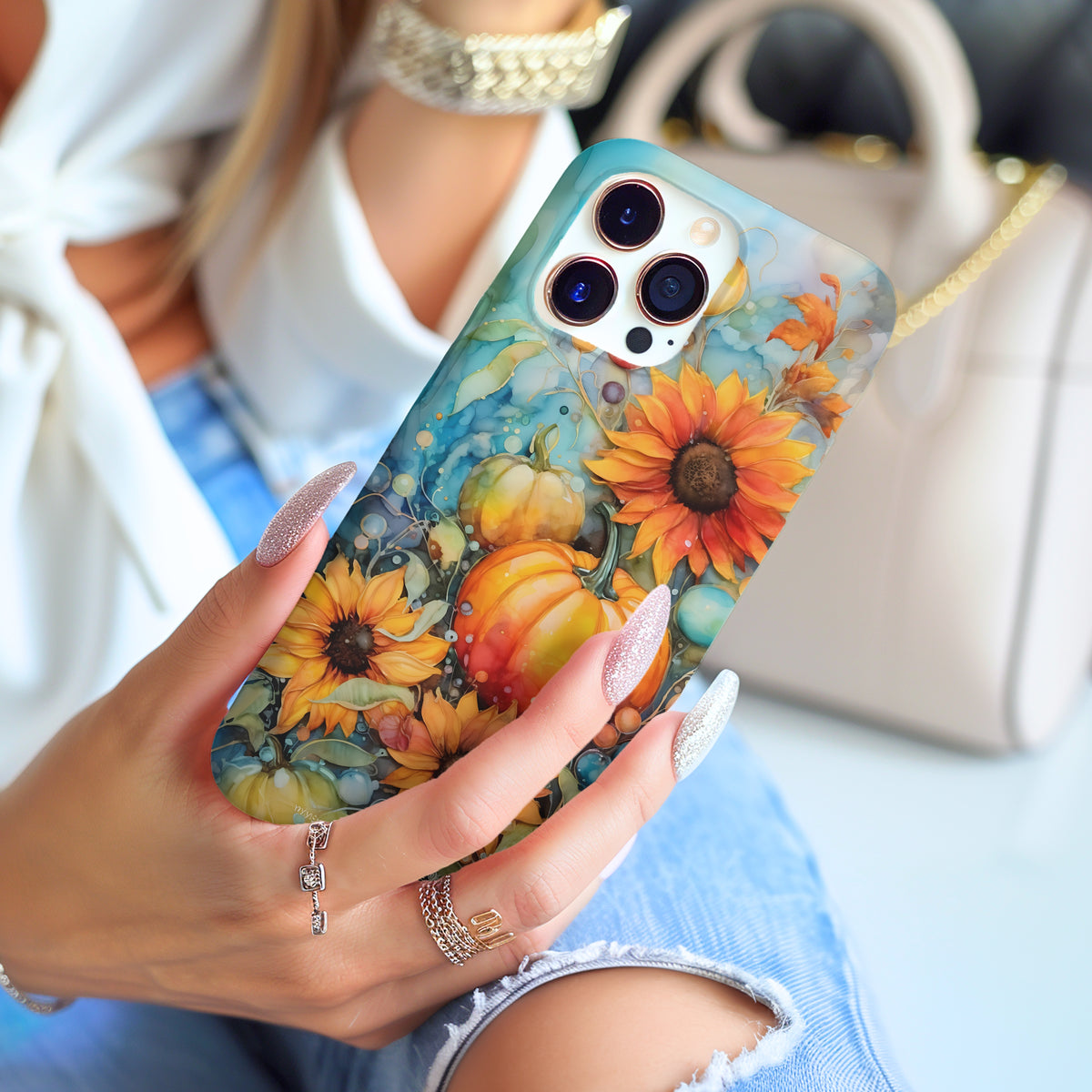 Pumpkin Fall Phone Case | iPhone 15 14 13 12 11 Phone Case 