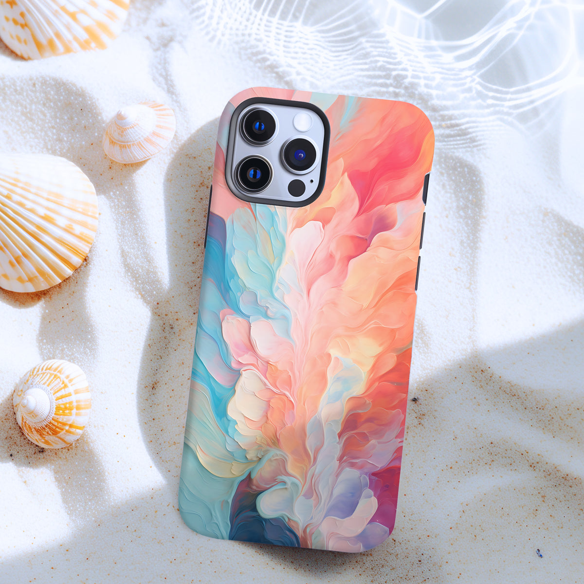 Pastel Summer Abstract Art iPhone 15 Case