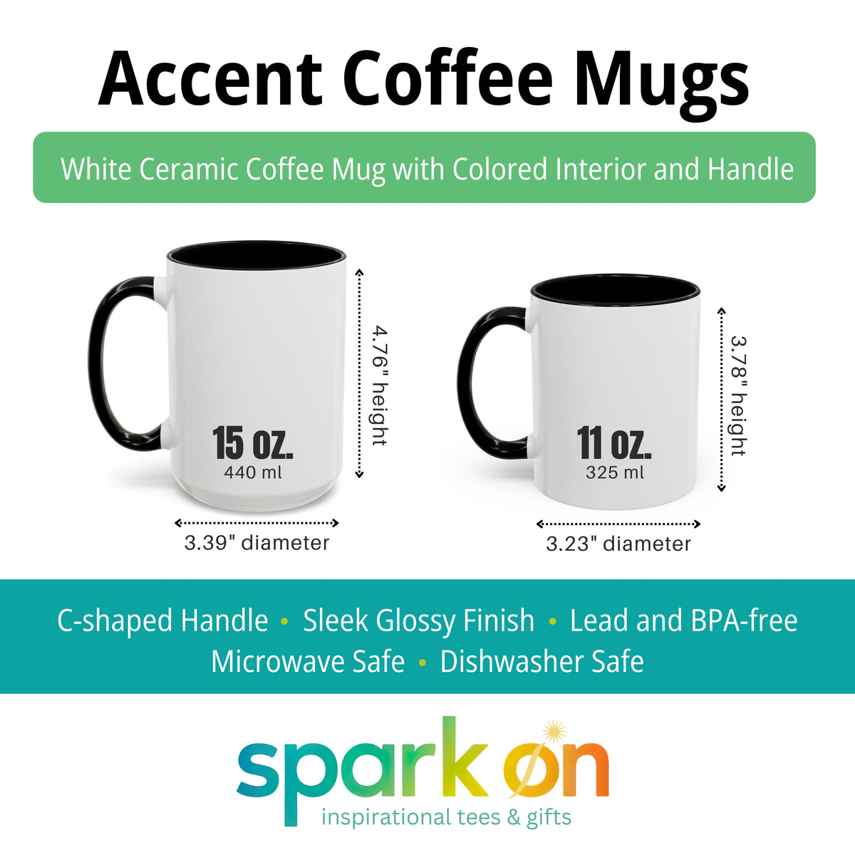 Indoor Cat Ceramic Coffee Mug | Accent Color Black Cat Cup | Sorry I Can't I'm an Indoor Cat |  Cat Lover Gift