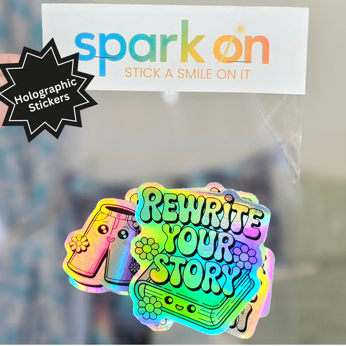 Kawaii Holographic Stickers | Holographic Sticker Set