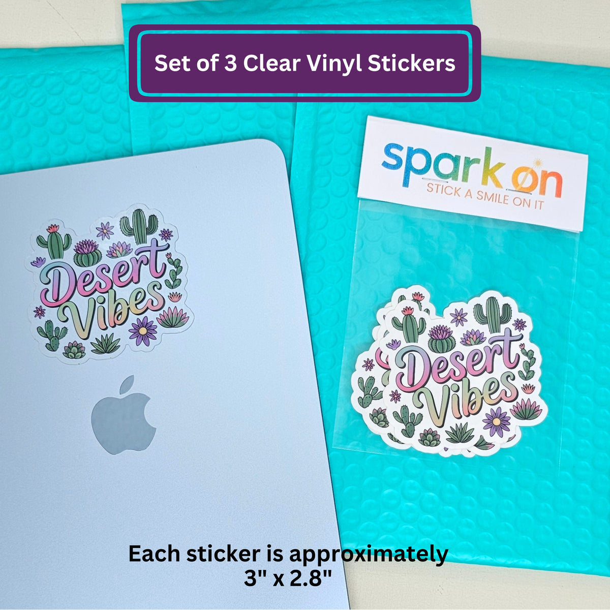 Desert Vibes Western Sticker Set | Cactus Stickers| Plant Lover Gift For Her