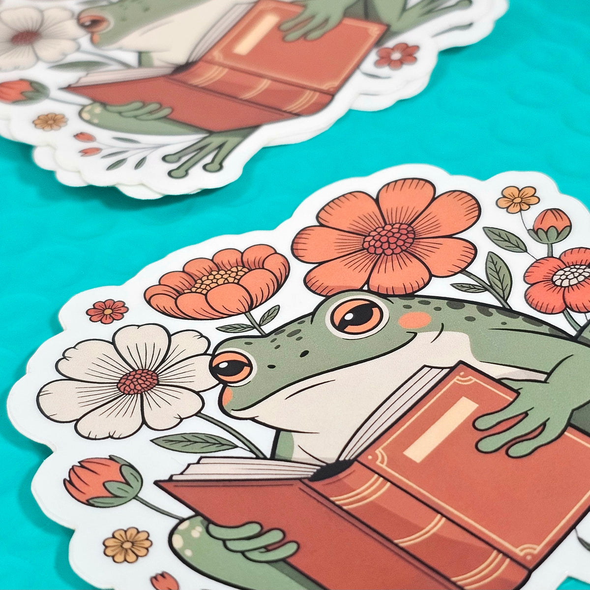 Reading Frog Sticker Set | Bookish Stickers | Book Lover Gift For Her