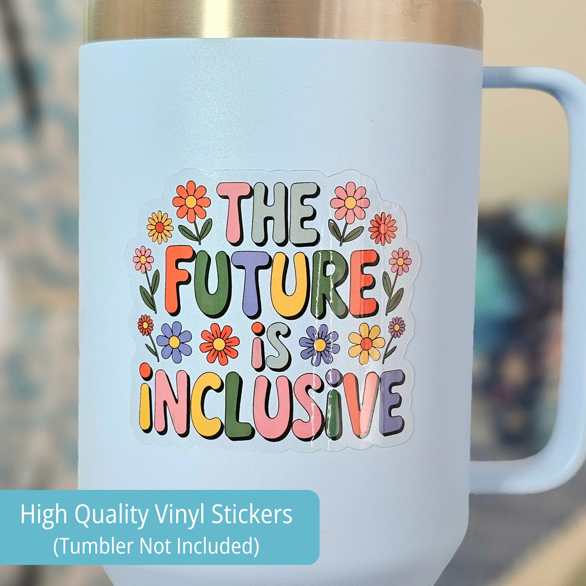 Future Is Inclusive Disability Sticker Set | Flower Inclusion Stickers | Inclusive Gift For Her