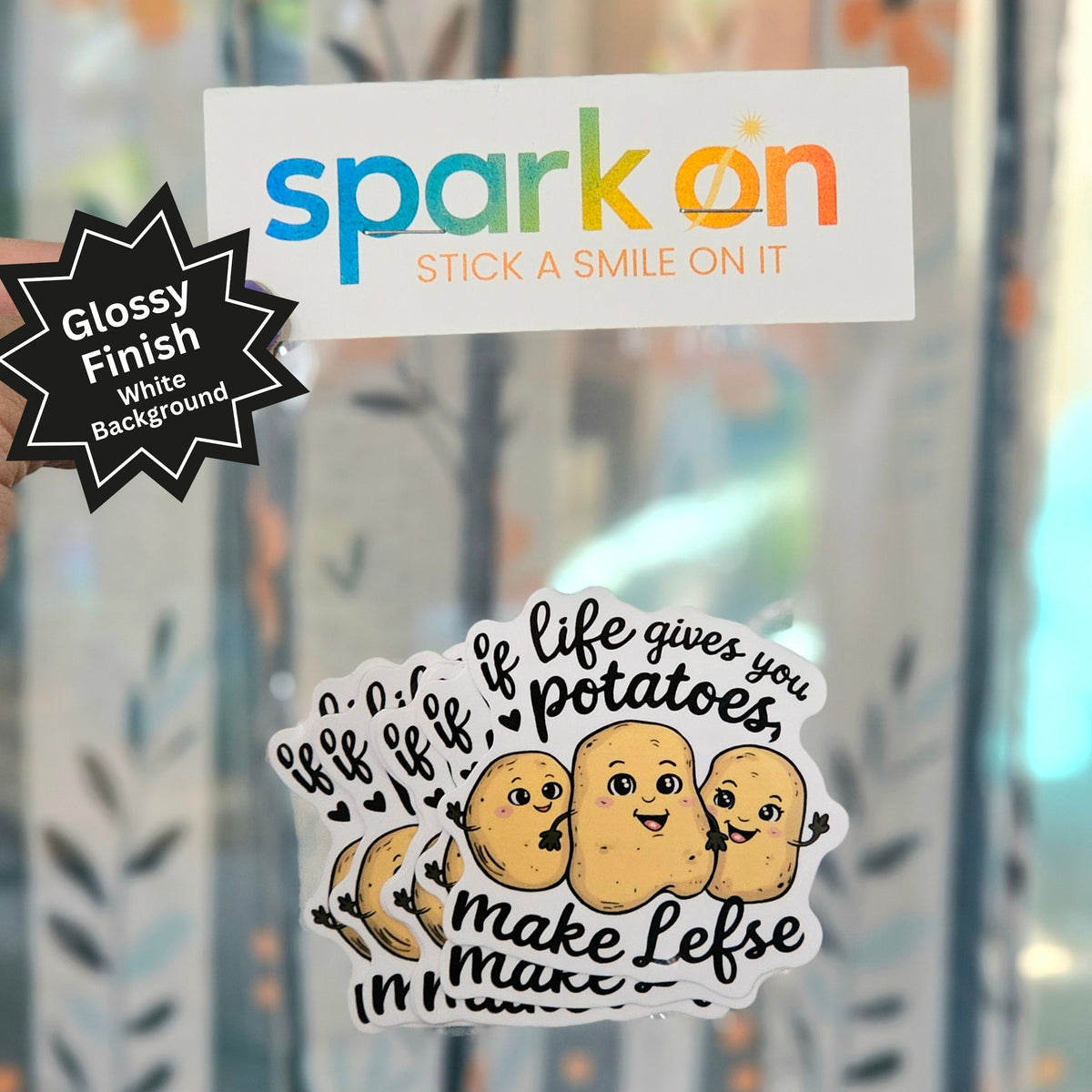 Cute Kawaii Lefse Party Stickers | Vinyl Sticker Set