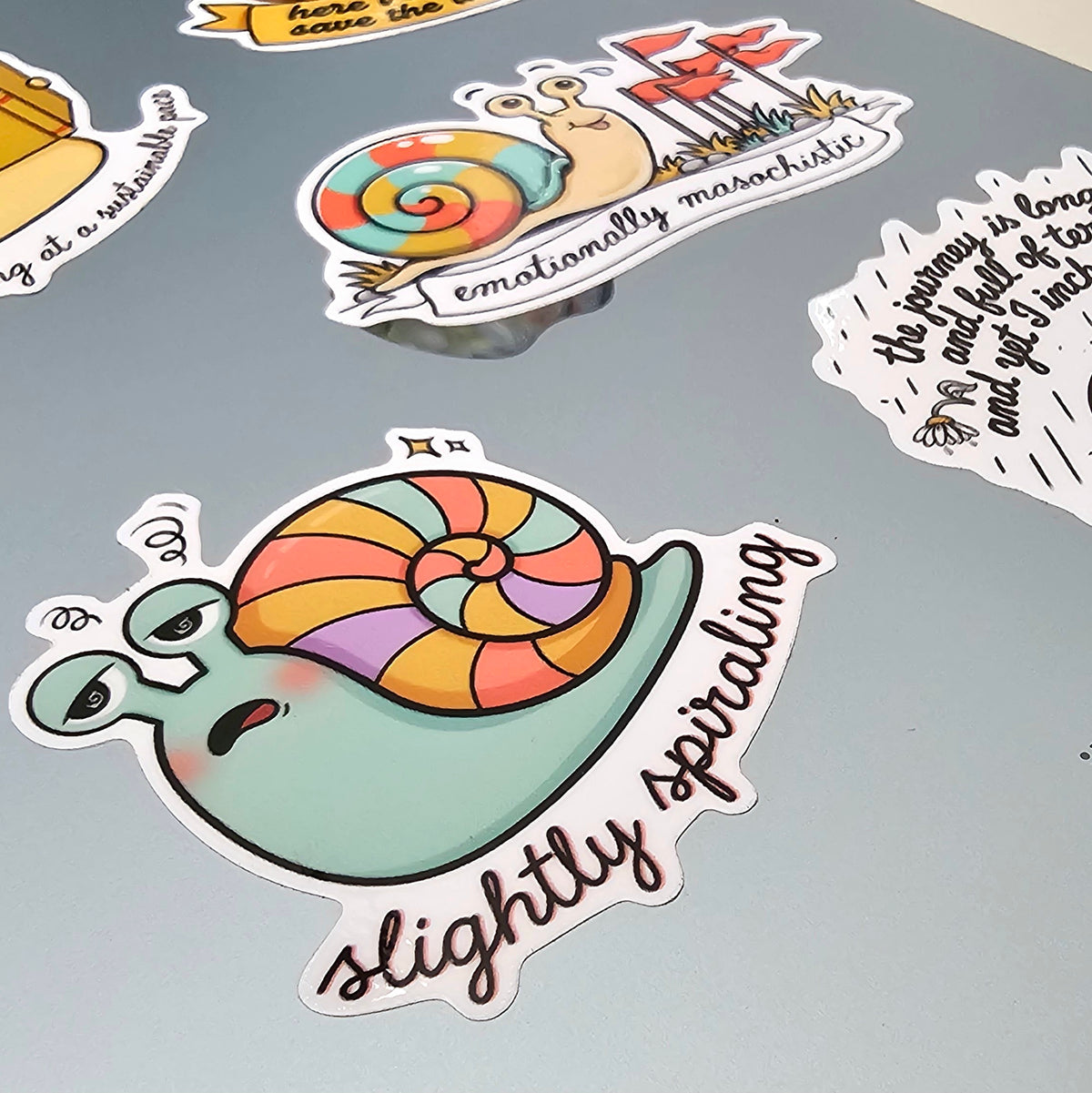 Snarky Snail Sticker Pack | Vinyl Sticker Set