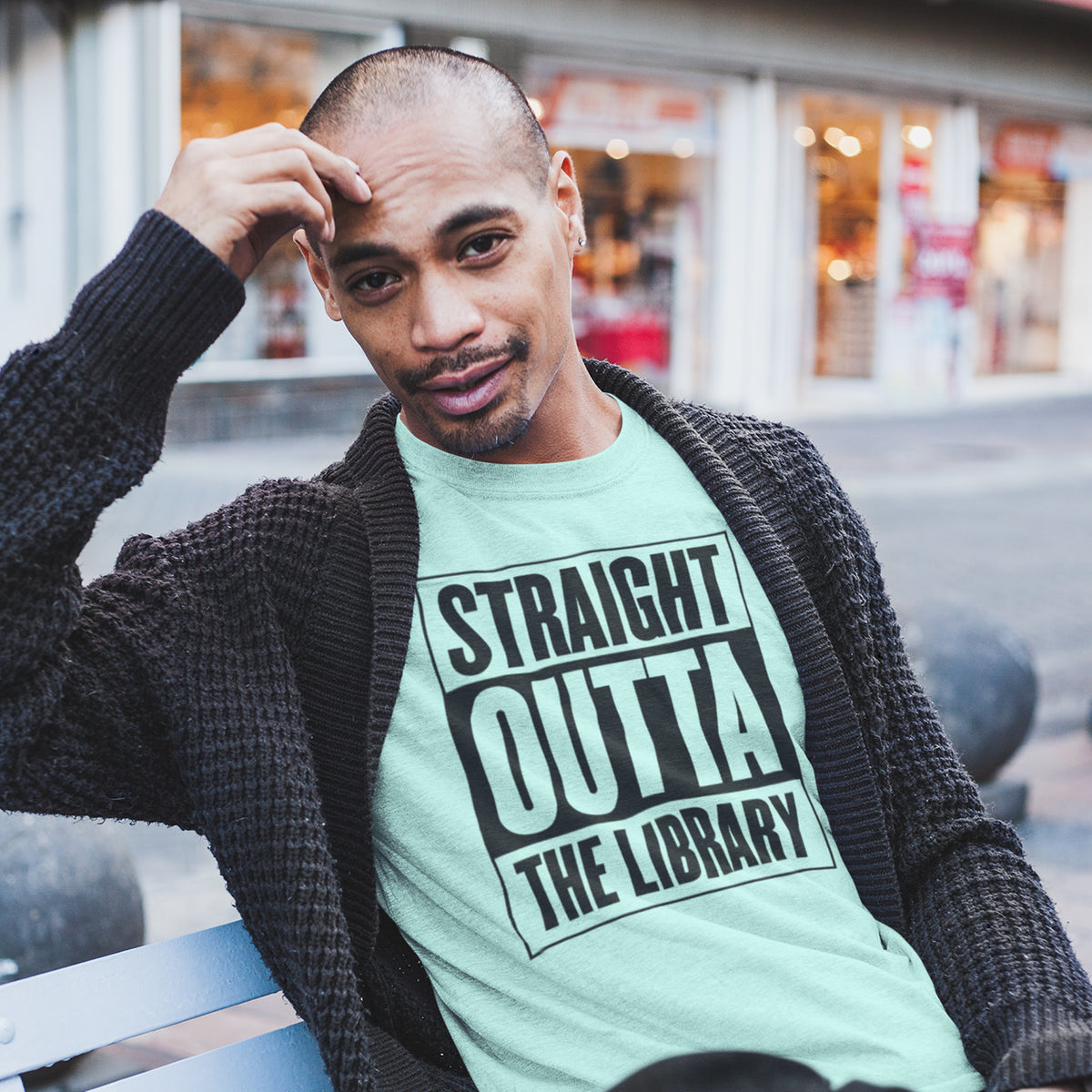 Library Book Worm Gift | Book Lover Library Shirt  | Heather Mint T-shirt