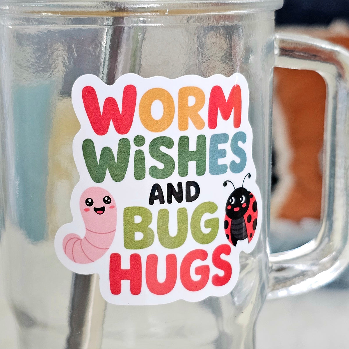 Kawaii Garden Bug Lover Stickers | Ladybug Party Favor Sticker Set of 6  | Stocking Stuffers
