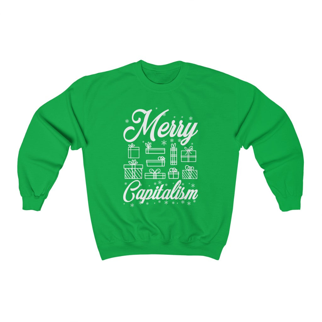 Merry Capitalism Funny Christmas Shirt | Anti Christmas Gift | Unisex Crewneck Sweatshirt