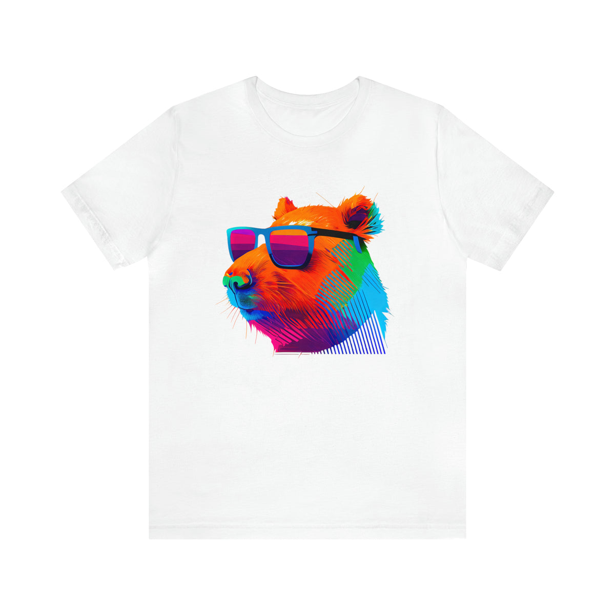 Cool Sunglasses Capybara Shirt | Capybara Lover Gift | Capybara Art Shirt | Retro Capybara Shirt | Unisex Jersey T-shirt