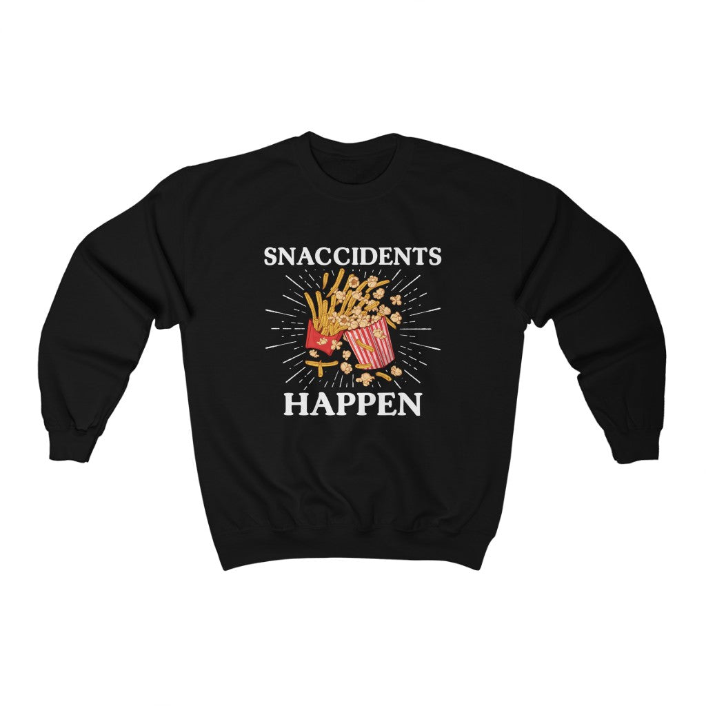 Snaccidents Happen Anti Diet Junk Food Shirt | Funny Game Day Shirt  | Unisex Crewneck Sweatshirt