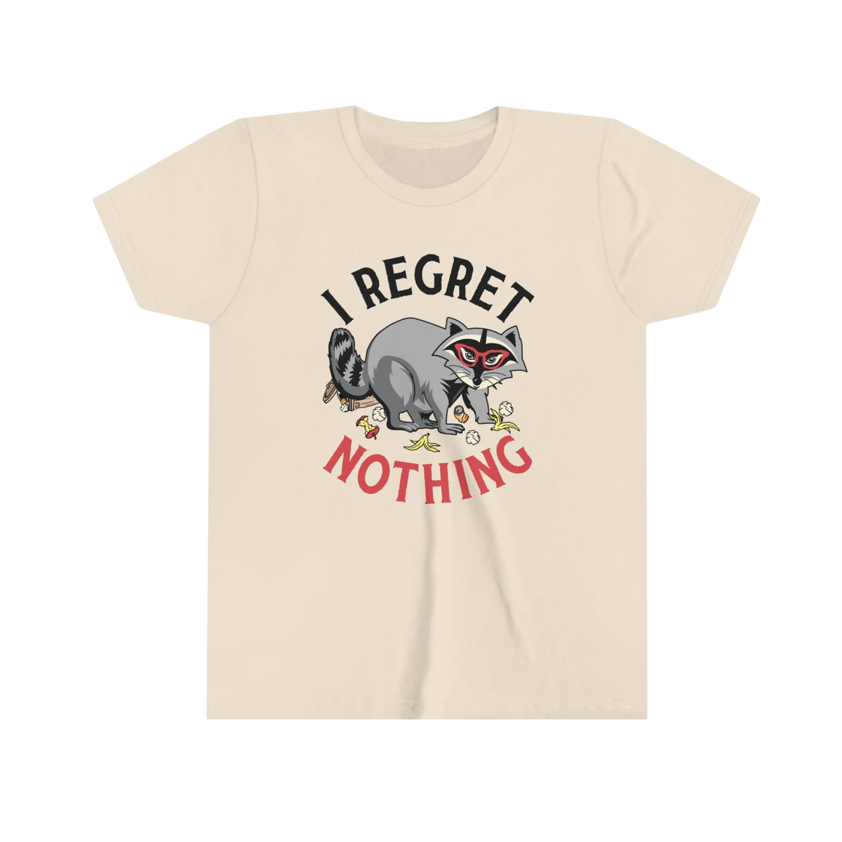 I Regret Nothing Funny Raccoon Shirt | Weird Gifts | Raccoon Gifts | Youth Jersey T-shirt