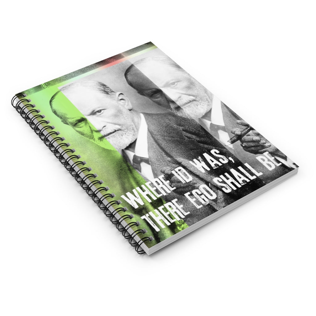 Freud Pop Art Spiral Journal Notebook | Sigmund Freud School Psychology Gift
