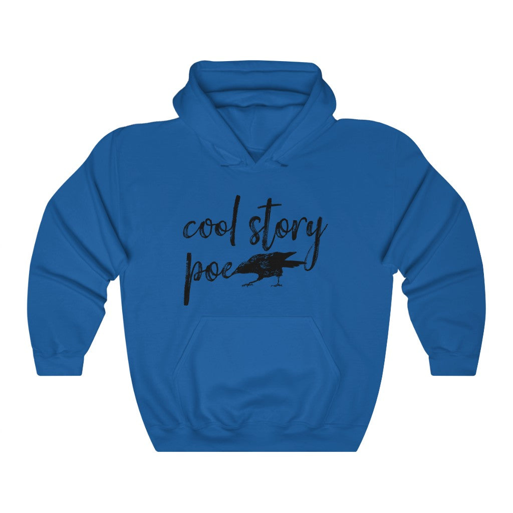 Cool Story Edgar Allan Poe Book Worm Shirt | Raven Book Lover | Unisex Hooded Sweatshirt