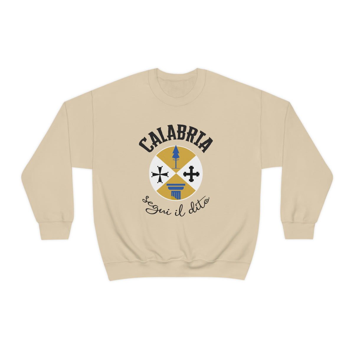Calabria Italy Coat of Arms Travel Shirt | Italian World Travel Gift | | Unisex Crewneck Sweatshirt