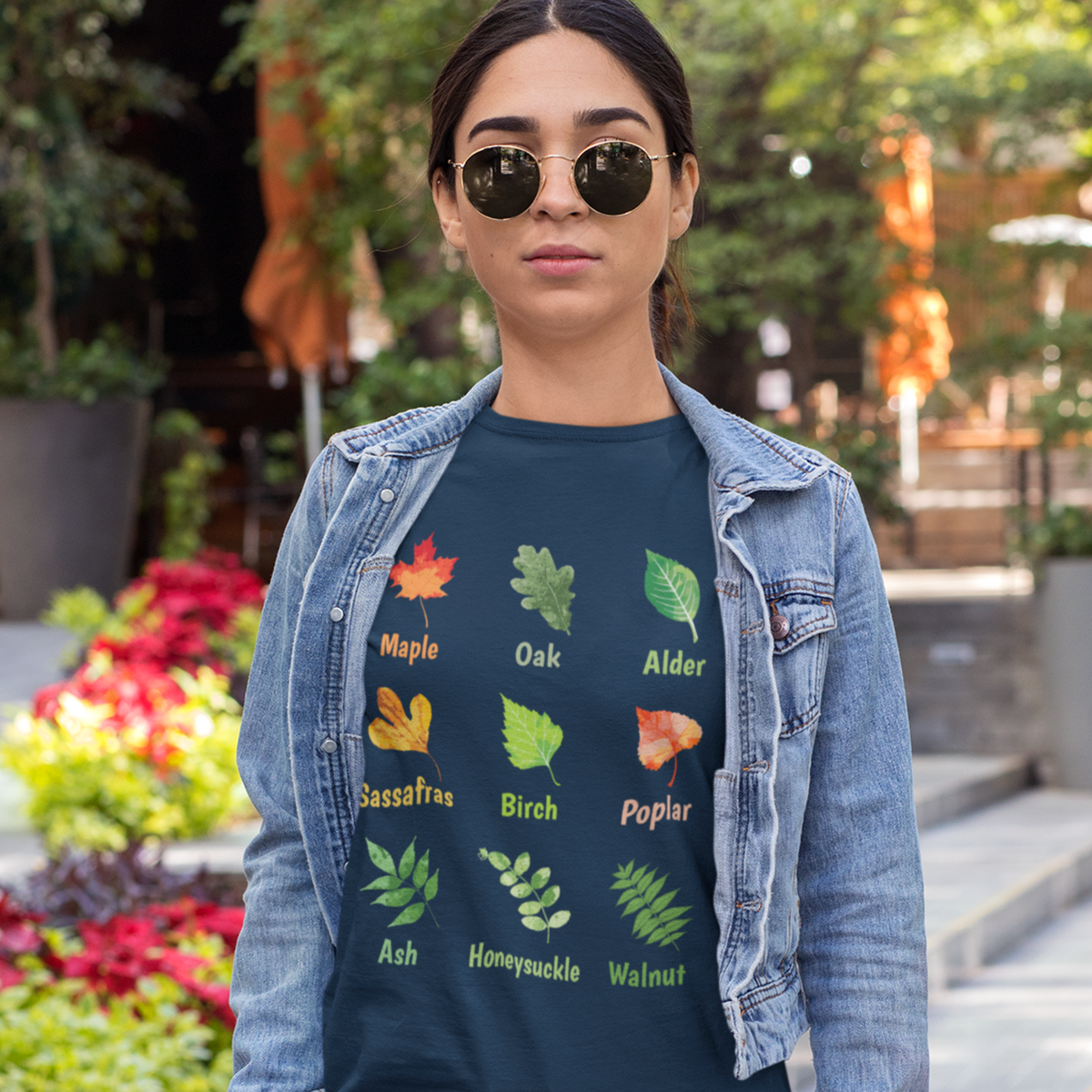 Oak Leaf Fall Leaves T-shirt | Autumn Garden Teacher Gifts | Unisex Jersey T-shirt