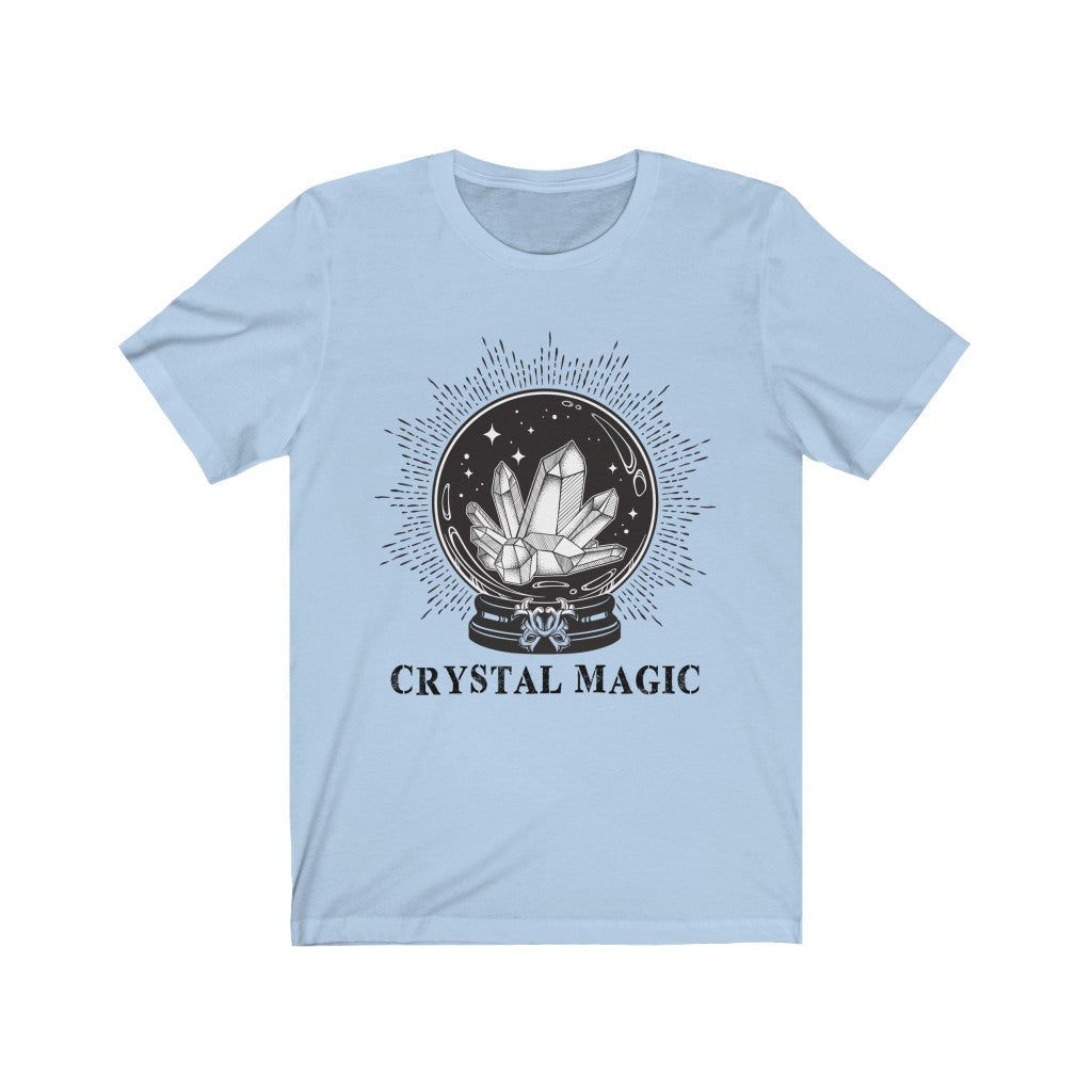 Crystal Magic Chakra Healing Crystals Shirt | Fortune Teller Crystal Ball Shirt | Unisex Jersey T-shirt