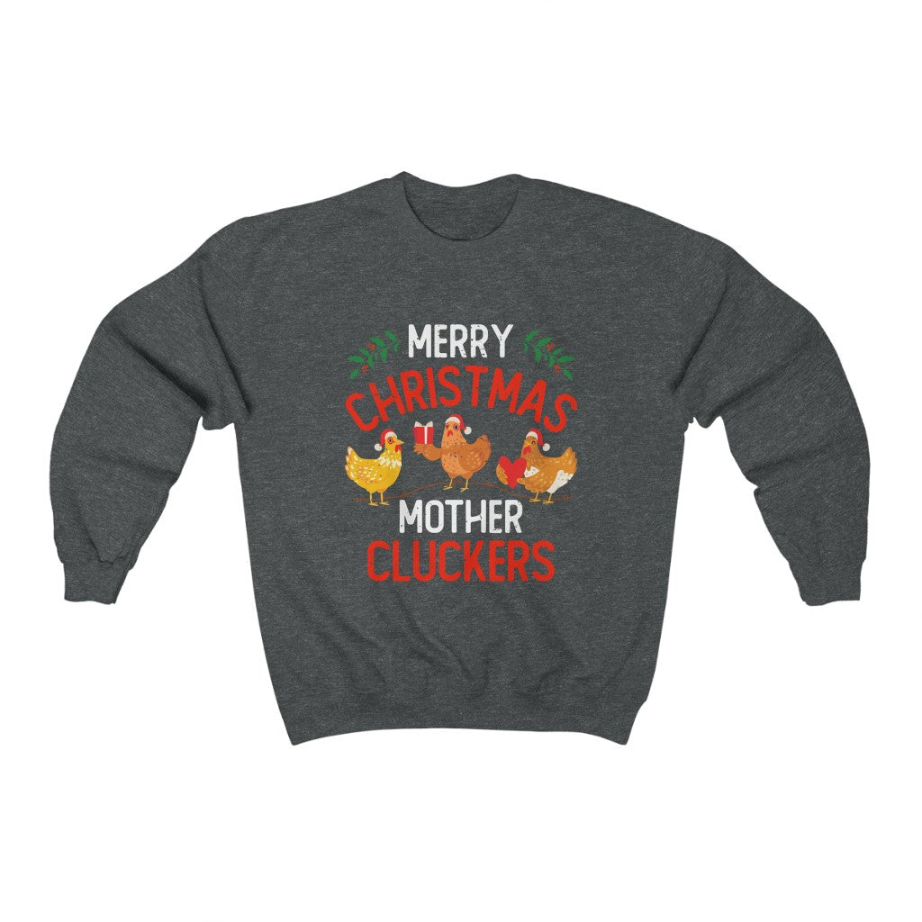 Funny Merry Christmas Chicken Shirt | Chicken Farmer Gift | Unisex Crewneck Sweatshirt
