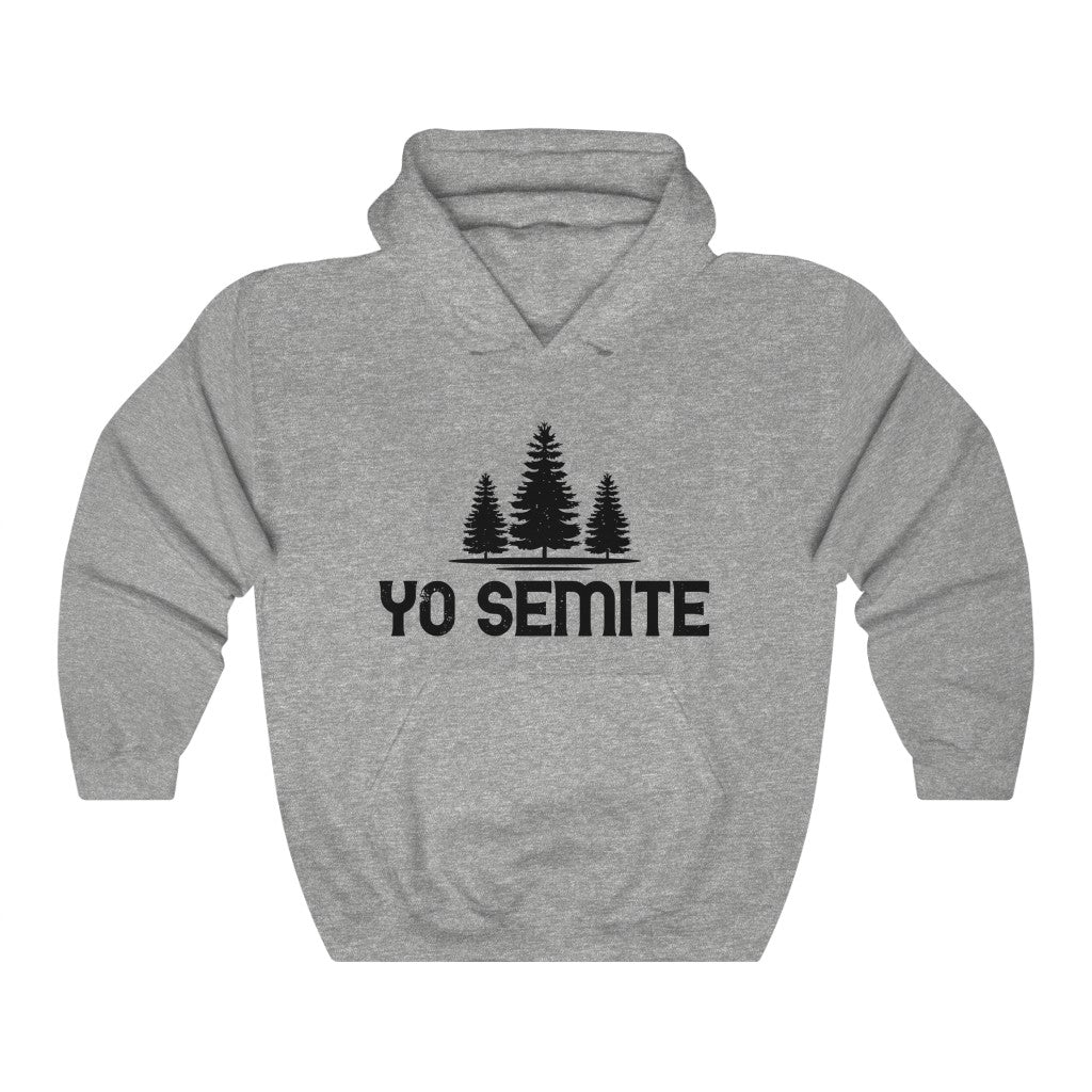 Yo Semite Yosemite Funny Jewish Shirt | Yosemite Camping Gift | Unisex Hooded Sweatshirt